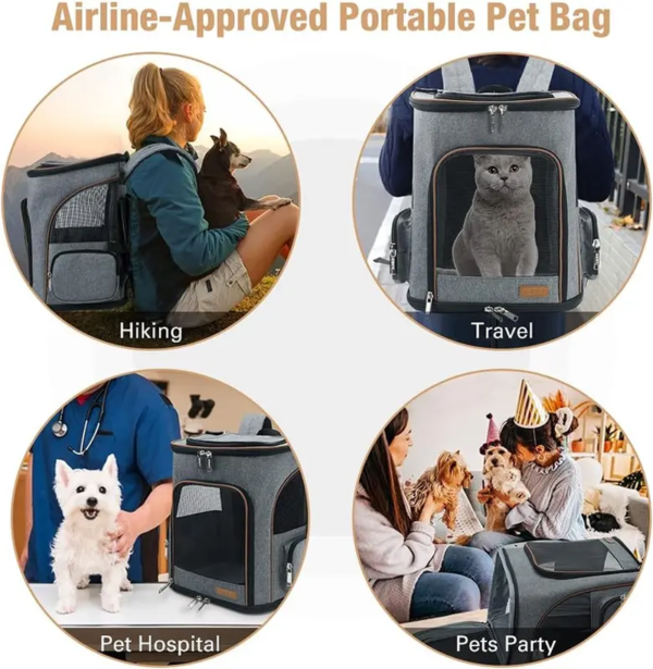 Pet Carrier Backpack Expandable Lekesky Cat Backpack for Medium Dogs and Large Cats 20-25 Lbs - Image 8