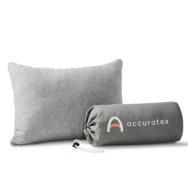 ACCURATEX Camping Pillow-100% Cotton Breathable Cover,Shredded Memory Foam Compressible Travel Pillow,Camping&Travel Accessories-Small Backpacking Pillow Camping Essentials for Sleeping,Car&Airplane